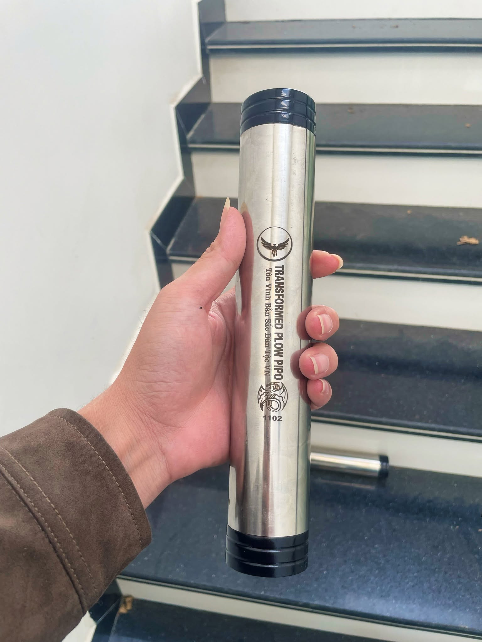 Điếu cày inox giấu nõ chất liệu inox 304