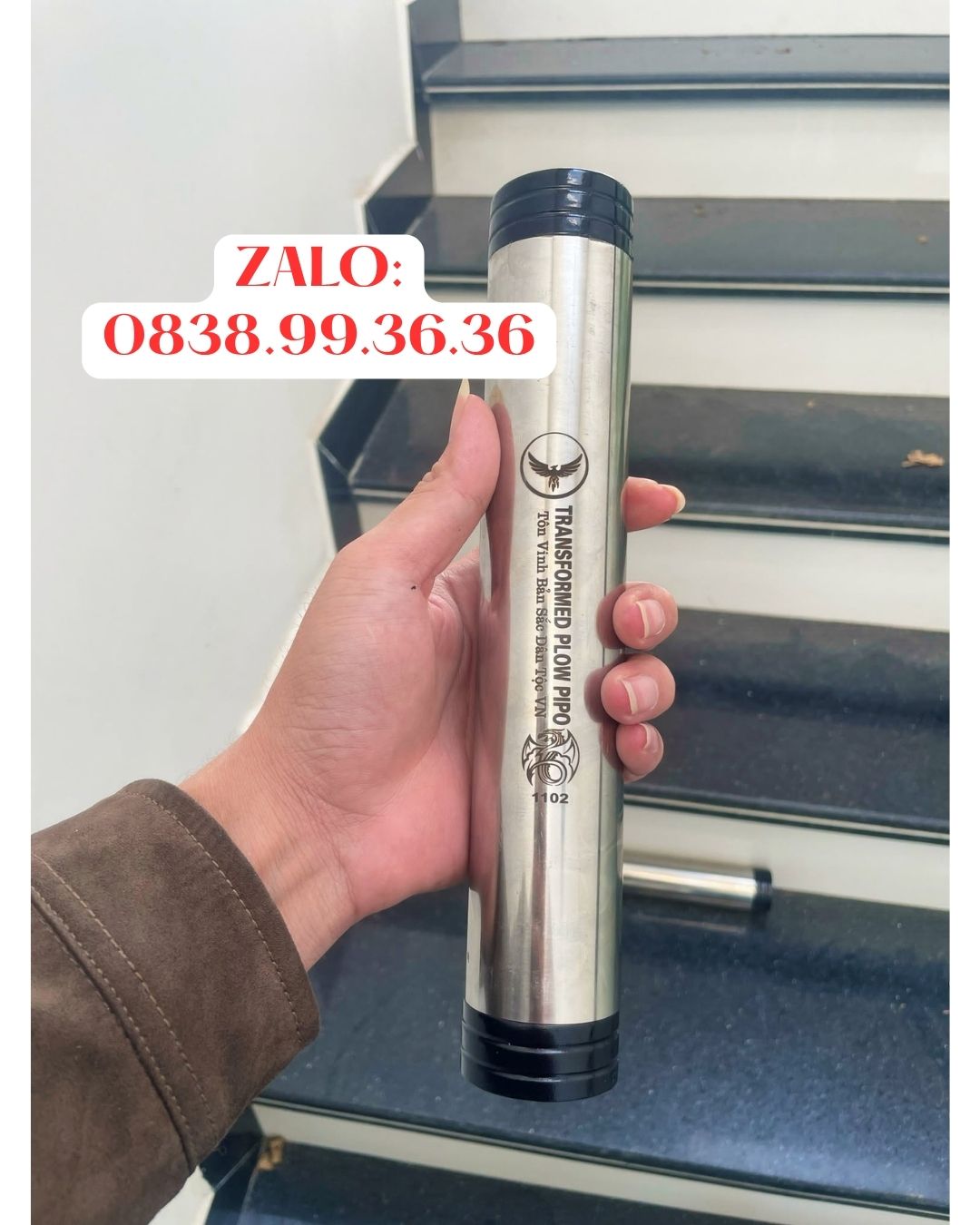 Điếu Cày Giấu Nõ Inox Mini Rút Du Lịch – Bền Bỉ, Chống Đổ Nước, Khói Êm - Ảnh 3